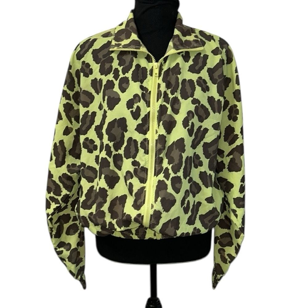 Fashion Nova Cheetah Print Windbreaker Zip up Lightweight Jacket(Size XS)